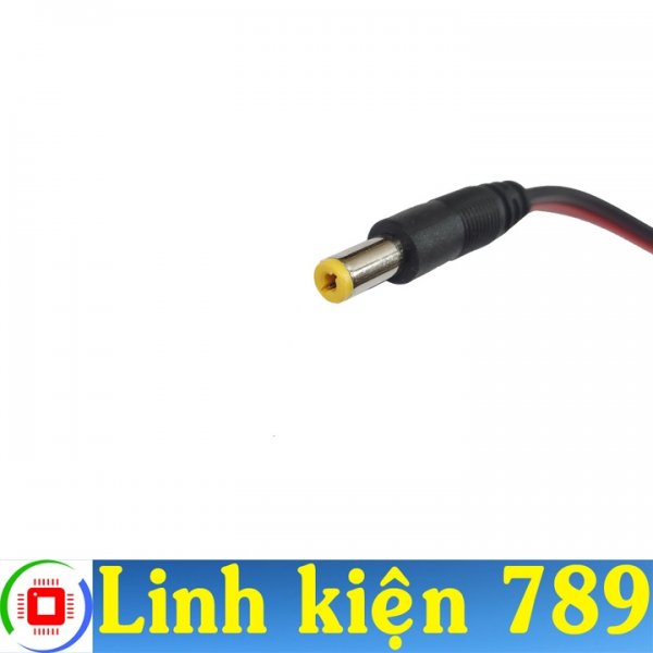 Jack DC đực 5.5x2.1mm đúc sẵn dây 30cm